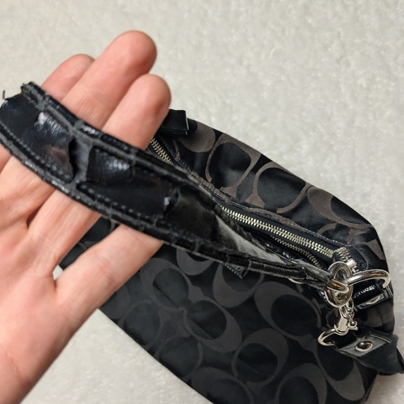 Coach Poppy black and brown women's shoulder bag with removable adjustable strap - Picture 4 of 13